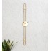 Long Striped Gold Wall Clock